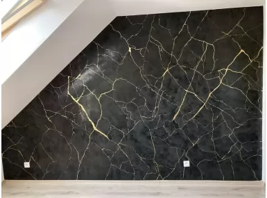 Stiuk wenecki CZARNY+ZŁOTY zestaw 10 m2