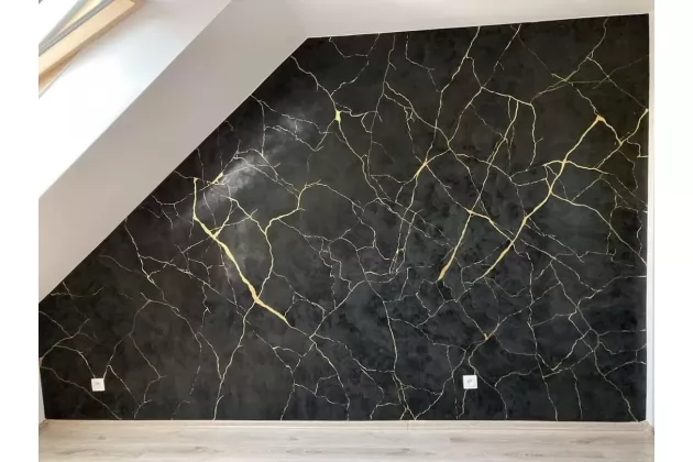 Stiuk wenecki CZARNY+ZŁOTY zestaw 10 m2